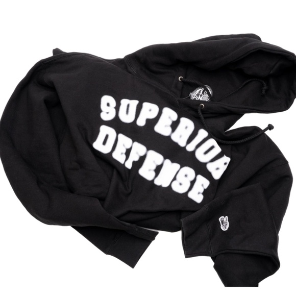 Superior Defense “Fuzzy Tank Logo” Hoodie (Black) – Size XL – Made in USA NEW - Picture 1 of 5